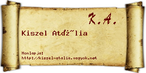 Kiszel Atália névjegykártya